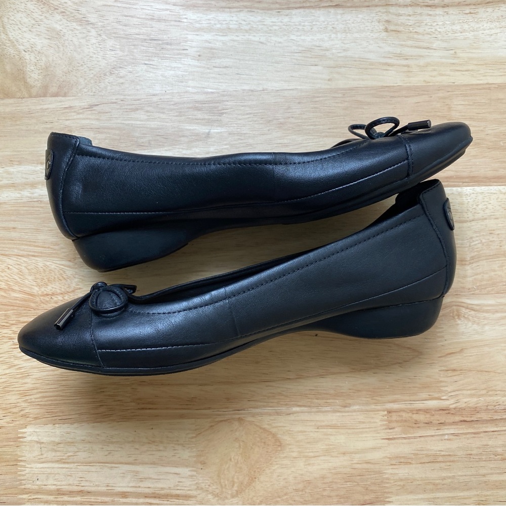 DIANA FERRARI SUPERSOFT 'Embark' Black Leather Ballet Flats Flat Shoes Size 8 C - Picture 5 of 11